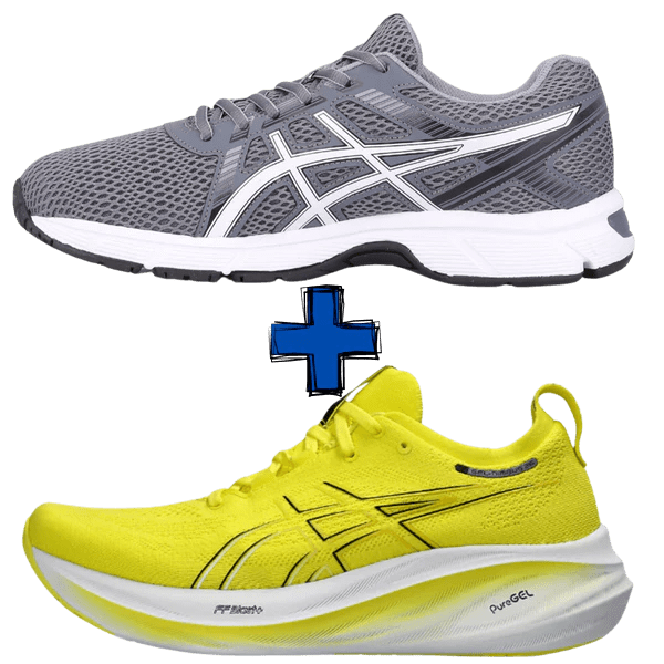 COMBO CON ZAPATILLAS Asics Gel-Nimbus 26 + Asics Gel-Impression 10